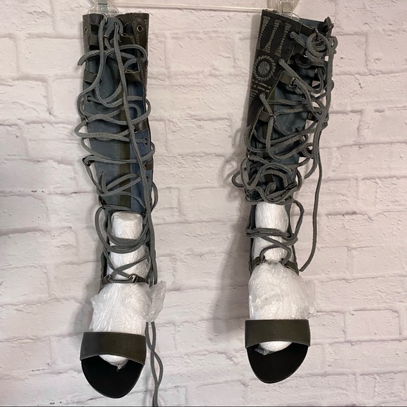 NWOT Leather Gladiator Sandals - Picture 9 of 16